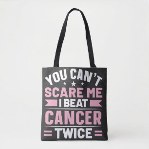 Bolso De Tela No puedes asustarme, yo golpeo al cáncer dos veces