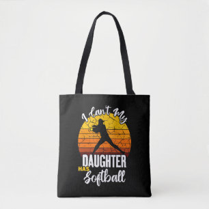 Bolso De Tela No Puedo Mi Hija Tiene Softbol Regalo de Mamá Orgu