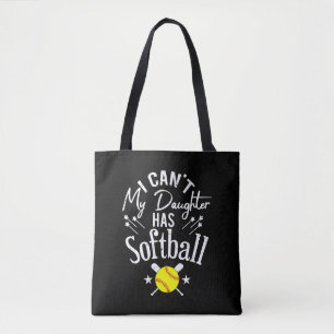 Bolso De Tela No Puedo Mi Hija Tiene Softbol Regalo de Padre Org
