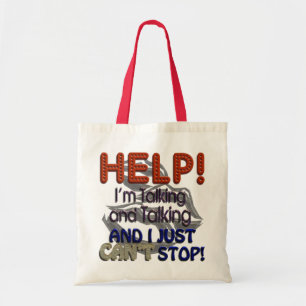 Bolso De Tela No puedo parar el hablar