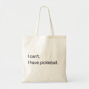 Bolso De Tela No puedo tener pickleball