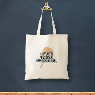 Bolso De Tela No puedo, tengo pickleball   Paddle de bolas