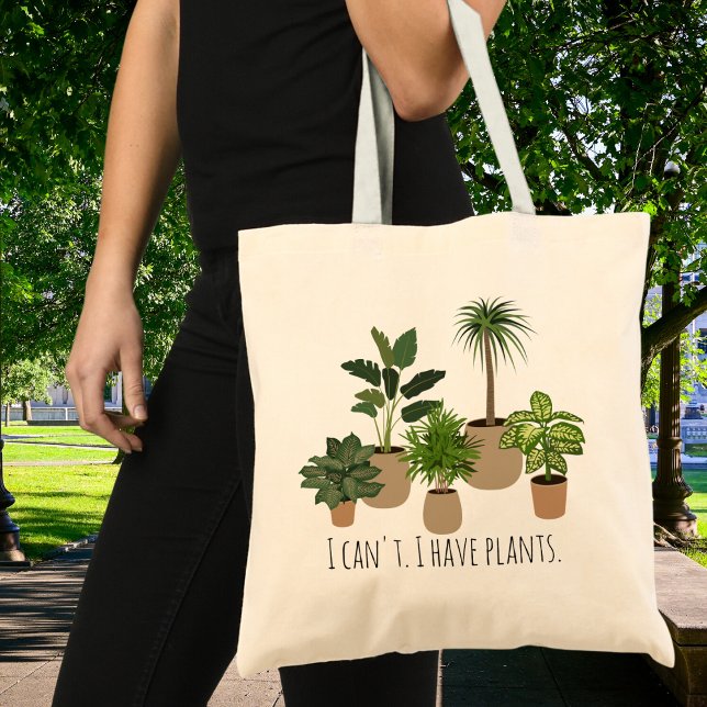 Bolso De Tela No puedo, tengo plantas divertidas (Subido por el creador)