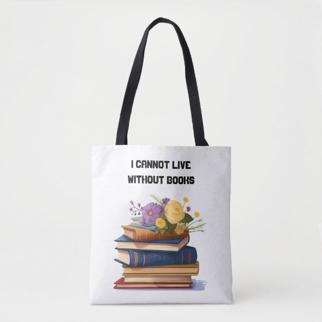 Bolso De Tela No puedo vivir sin el amante del libro de libros (Anverso)