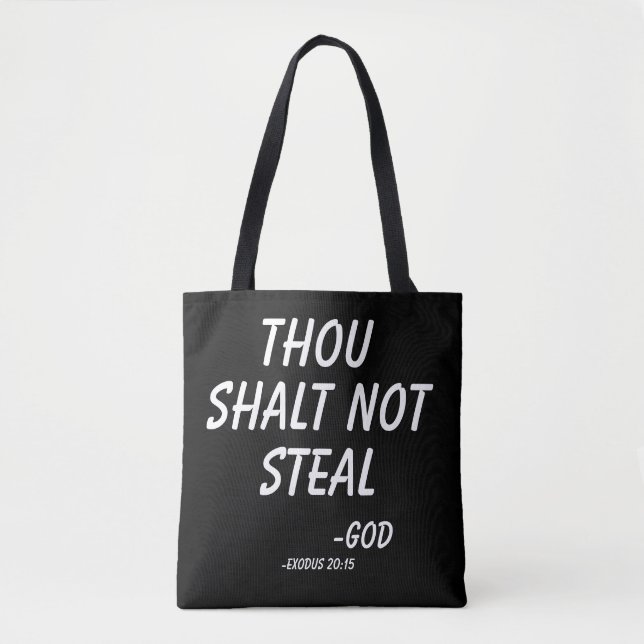 Bolso De Tela No robarás (Anverso)