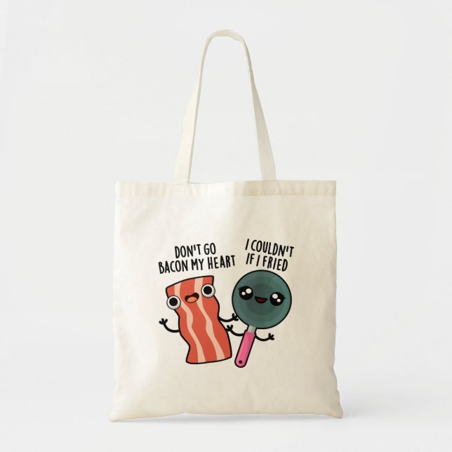 Bolso De Tela No salgas con mi divertido bollo de comida (Frente)