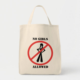 Bolso De Tela No se permiten Chicas