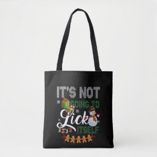 Bolso De Tela No se va a lamer a sí mismo hombre de nieve