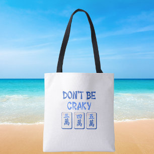 Bolso De Tela No seas fastidioso Mahjong Blue