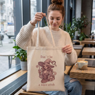Bolso De Tela No Seas una Bruja Básica - Té de Boba Sassy y Cala
