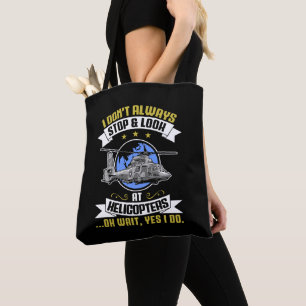 Bolso De Tela No Siempre Me Detesto Y Miro Helicópteros Cobre