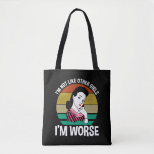 Bolso De Tela No soy como otros Chicas - estoy peor