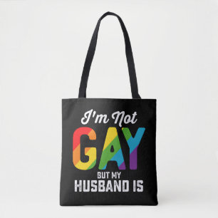 Bolso De Tela No soy gay pero mi esposo es divertido Orgullo LGB
