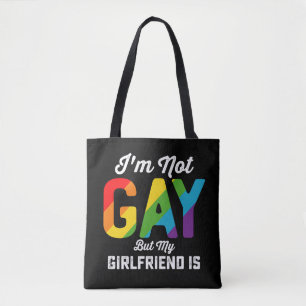Bolso De Tela No soy gay, pero mi novia es un gracioso orgullo L