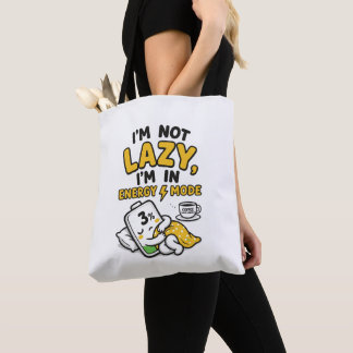 BOLSO DE TELA NO SOY PEREZOSO, ESTOY EN MODO DE AHORRO DE ENERGÍ