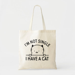 Bolso De Tela No soy soltera, tengo un gato