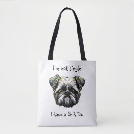 Bolso De Tela No soy soltero, tengo un Shih Tzu