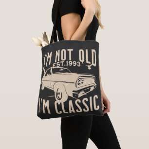 Bolso De Tela No soy viejo, soy el clásico negro clásico de la c
