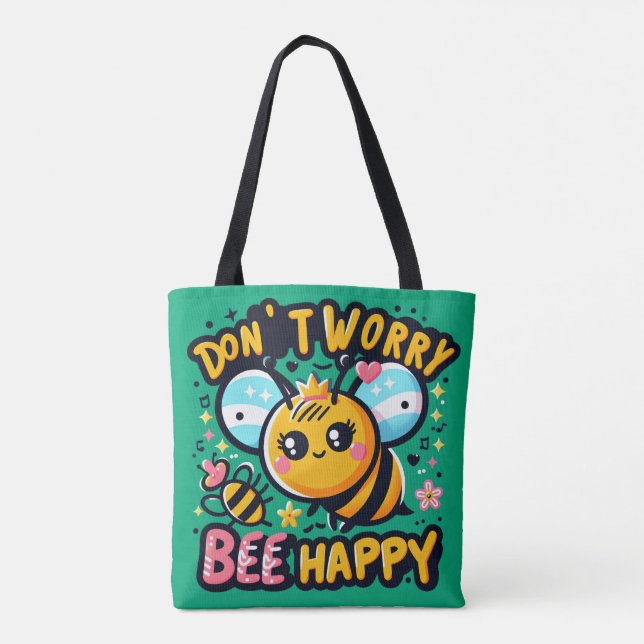 Bolso De Tela No te preocupes, sé feliz (Reverso)