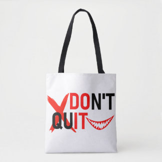 Bolso De Tela NO TE RINDAS – Diseño de Motivación Rojo Atrevido