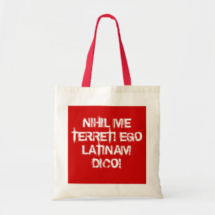 Bolso De Tela ¡No temo nada!  ¡Hablo el latín!