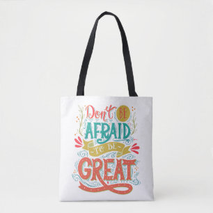 Bolso De Tela No tenga miedo de ser grande