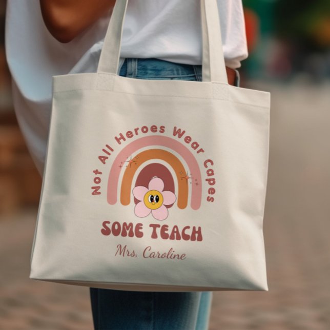 Bolso De Tela No todos los héroes llevan gorras a algún profesor (Subido por el creador)