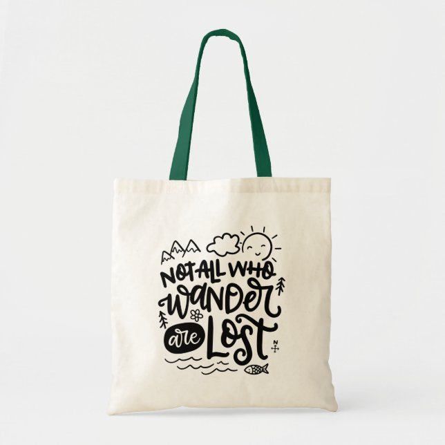 Bolso De Tela No Todos Los Que Despertan Están Perdidos, (Frente)
