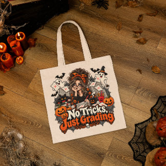 Bolso De Tela No Trucos Solo Calificación Regalo de Halloween pa