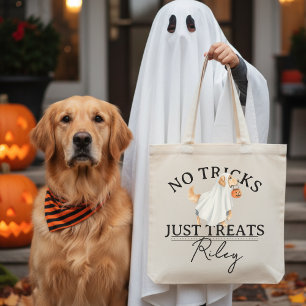 Bolso De Tela No Trucos Solo Trucos Divertidos Perro Fantasma Ha