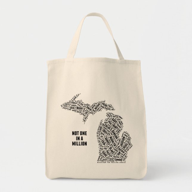 Bolso De Tela No uno en millón de Michigan (Frente)