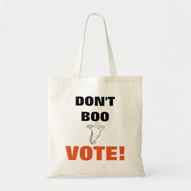 Bolso De Tela ¡No vote Boo! - 1 Tote presupuestario (Frente)