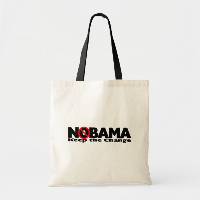 Bolso De Tela NoBama: Guarde el cambio (Frente)