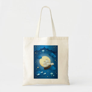 Bolso De Tela Noche de fantasía con barco volador