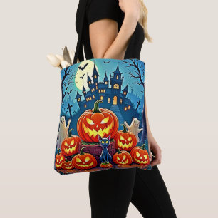 Bolso De Tela Noche de Halloween: Arte Divertido y Espeluznante