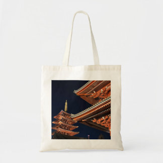 Bolso De Tela Noche de Kaminarimon en Tokio Japón