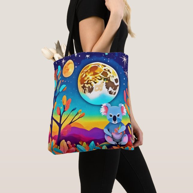 Bolso De Tela Noche de Luna de Koala (Detalle)