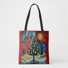 Bolso De Tela Noche de Navidades Starry