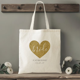 Bolso De Tela Noche de oro moderno novia personalizada