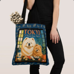 Bolso De Tela NOCHE DE SUSHI EN TOKYO Art Muse -Chow