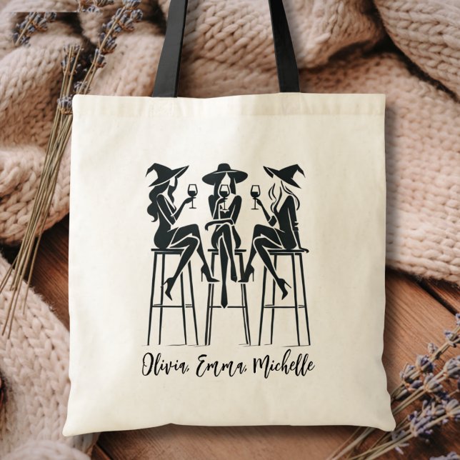 Bolso De Tela Noche de vino de brujas personalizadas, modernas y (Subido por el creador)