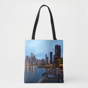 Bolso De Tela Noche En El Pier De La Marina