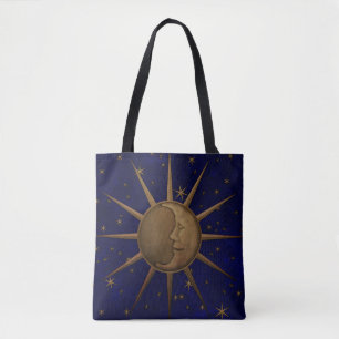 Bolso De Tela Noche estrellada de la luna celestial de Sun
