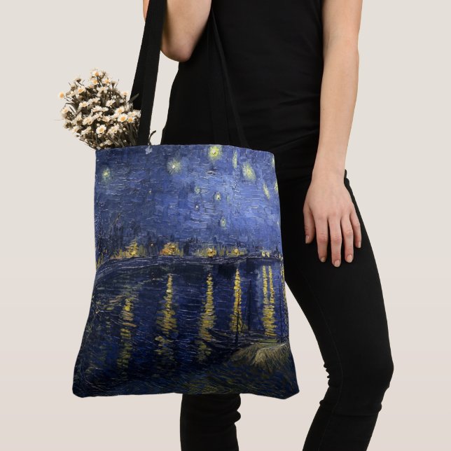 Bolso De Tela Noche estrellada de van Gogh (Detalle)