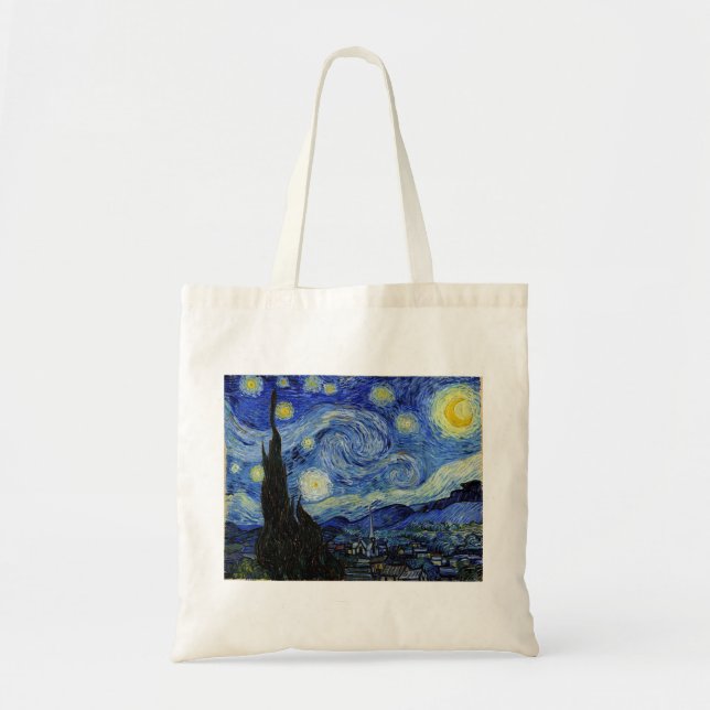 Bolso De Tela Noche estrellada de Vincent Van Gogh (Frente)