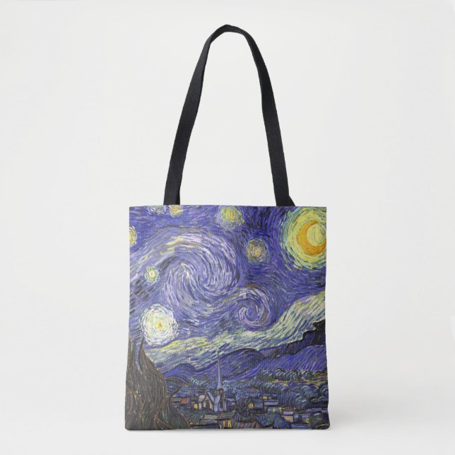 Bolso De Tela Noche estrellada de Vincent van Gogh (Anverso)