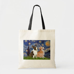 Bolso De Tela Noche estrellada - Dos Corgis galeses (C + P)