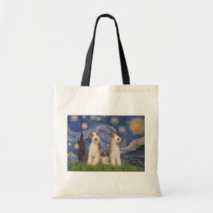 Bolso De Tela Noche estrellada - Dos hilos Fox Terriers