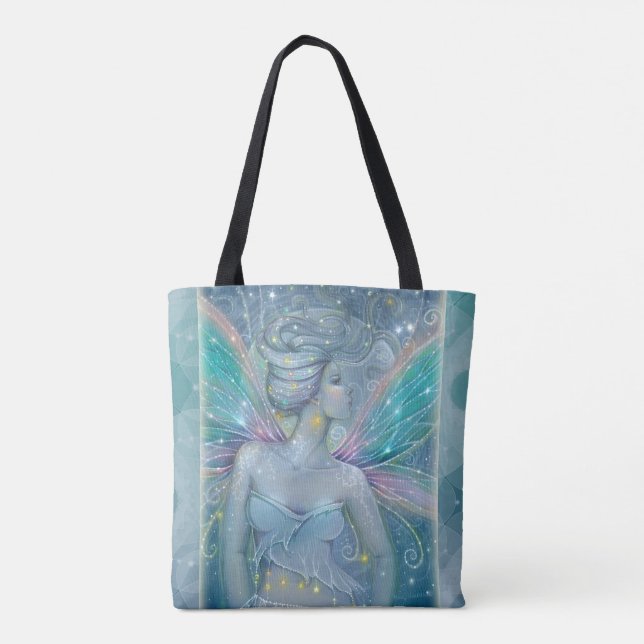 Bolso De Tela Noche estrellada Mystical Fantasy Art Tote Bag (Reverso)