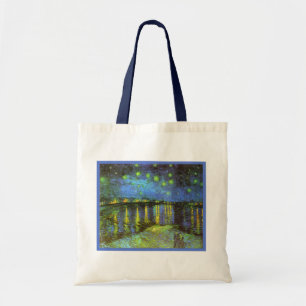 Bolso De Tela Noche estrellada sobre el río Rhone Van Gogh